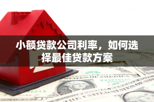 古县小额贷款公司利率，如何选择最佳贷款方案