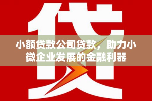 古县小额贷款公司贷款，助力小微企业发展的金融利器