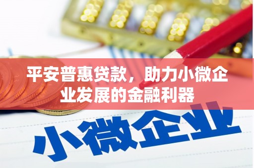 古县平安普惠贷款，助力小微企业发展的金融利器