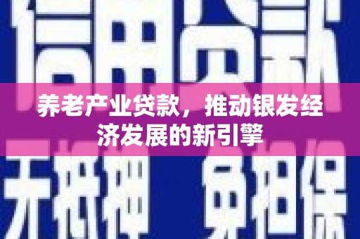 古县养老产业贷款，推动银发经济发展的新引擎